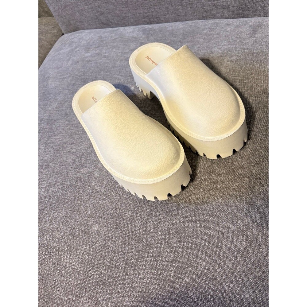 Jeffrey Campbell Slip on Chunky Platform Clogs in Sea Salt size 10